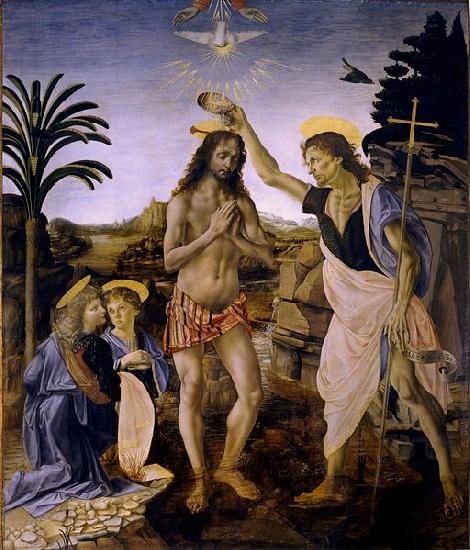 Andrea del Verrocchio Baptism of Christ